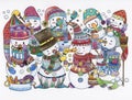 Christmas season colorful coloring book