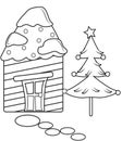 Christmas season coloring page