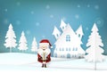 Christmas season Santa and snowflake Winter holiday background Royalty Free Stock Photo