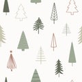 Christmas season vector seamless pattern.