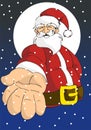 Christmas series: Happy Santa giving hand