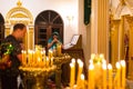 Christmas service and the vigil on Feast of the Nativity of Christ (Russian Orthodox Church) Royalty Free Stock Photo