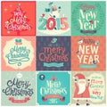 Christmas set - labels Royalty Free Stock Photo