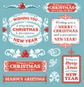 Christmas set - labels, emblems and other decorative elements