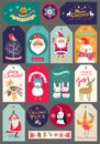 Christmas set of labels and stickers