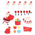 Christmas Set of Santa Claus Part Create Character