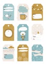 Christmas set of tags Royalty Free Stock Photo