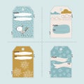 Christmas set of tags Royalty Free Stock Photo