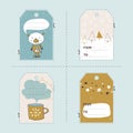 Christmas set of tags Royalty Free Stock Photo