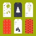Christmas set of tags Royalty Free Stock Photo