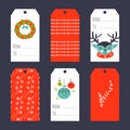 Christmas set of tags Royalty Free Stock Photo