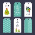 Christmas set of tags Royalty Free Stock Photo