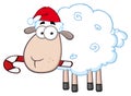 Christmas Sheep Cartoon Character