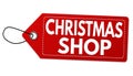 Christmas shop label or price tag