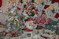 Christmas shop with santa claus on the background in Sant`Elpidio a Mare