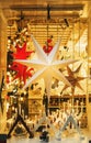 Christmas shop window stars candles decorations window Festive decor Stockholm Sweden