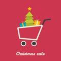 Christmas shoping cart