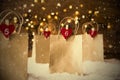 Christmas Shopping Bag, Snowflaekes, Instagram Filter, Numbers