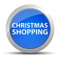 Christmas Shopping blue round button Royalty Free Stock Photo