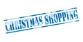 Christmas shopping blue stamp