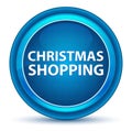 Christmas Shopping Eyeball Blue Round Button Royalty Free Stock Photo