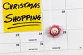 Christmas shopping gift list December calendar reminder note Royalty Free Stock Photo