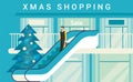 Christmas shopping mall Royalty Free Stock Photo