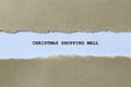 christmas shopping mall on white paper Royalty Free Stock Photo