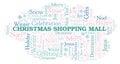 Christmas Shopping Mall word cloud Royalty Free Stock Photo