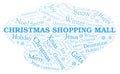 Christmas Shopping Mall word cloud Royalty Free Stock Photo