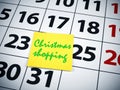 Christmas Shopping reminder. Royalty Free Stock Photo