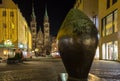 Christmas shopping street-Nuremberg,Germany-night Royalty Free Stock Photo