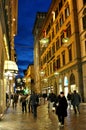 Christmas shopping on the streets of Italy