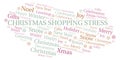 Christmas Shopping Stress word cloud Royalty Free Stock Photo