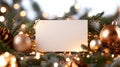 Christmas Sign. Blank sign with Christmas decorations Royalty Free Stock Photo