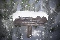 Christmas Sign Snowflakes Fir Tree Text Reason Smile