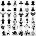 Christmas Silhouette Images, Stock Photos, Vectors, tree Vector Christmas Silhouettes, Silhouette Clip Arts Cut Files, SVG for Sil