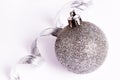 Christmas silver ball Royalty Free Stock Photo