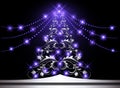 Christmas silver fur-tree Royalty Free Stock Photo