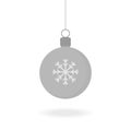 Christmas silver grey ball ornament