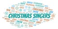 Christmas Singers word cloud Royalty Free Stock Photo