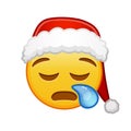 Christmas sleepy face Large size of yellow emoji smile