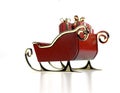 Christmas sliegh,sled with gifts,3d render Royalty Free Stock Photo