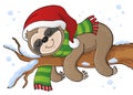 Christmas sloth theme image 1 Royalty Free Stock Photo