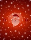 Christmas snow background with Santa Claus and gif Royalty Free Stock Photo