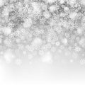 Christmas Snow 3D Effect Silver Abstract Background Royalty Free Stock Photo