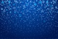 Christmas snow. Falling snowflakes on deep blue background. Snow Royalty Free Stock Photo