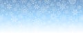 Christmas snow. Falling snowflakes on light background. Snowfall. Royalty Free Stock Photo