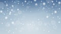 Christmas snow. Falling snowflakes. Snowflake decoration effect. Magic snowfall texture. Winter snowstorm. EPS 10 Royalty Free Stock Photo