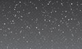 Christmas snow. Falling snowflakes on transparent background. Snowfall. Vector illustration Royalty Free Stock Photo